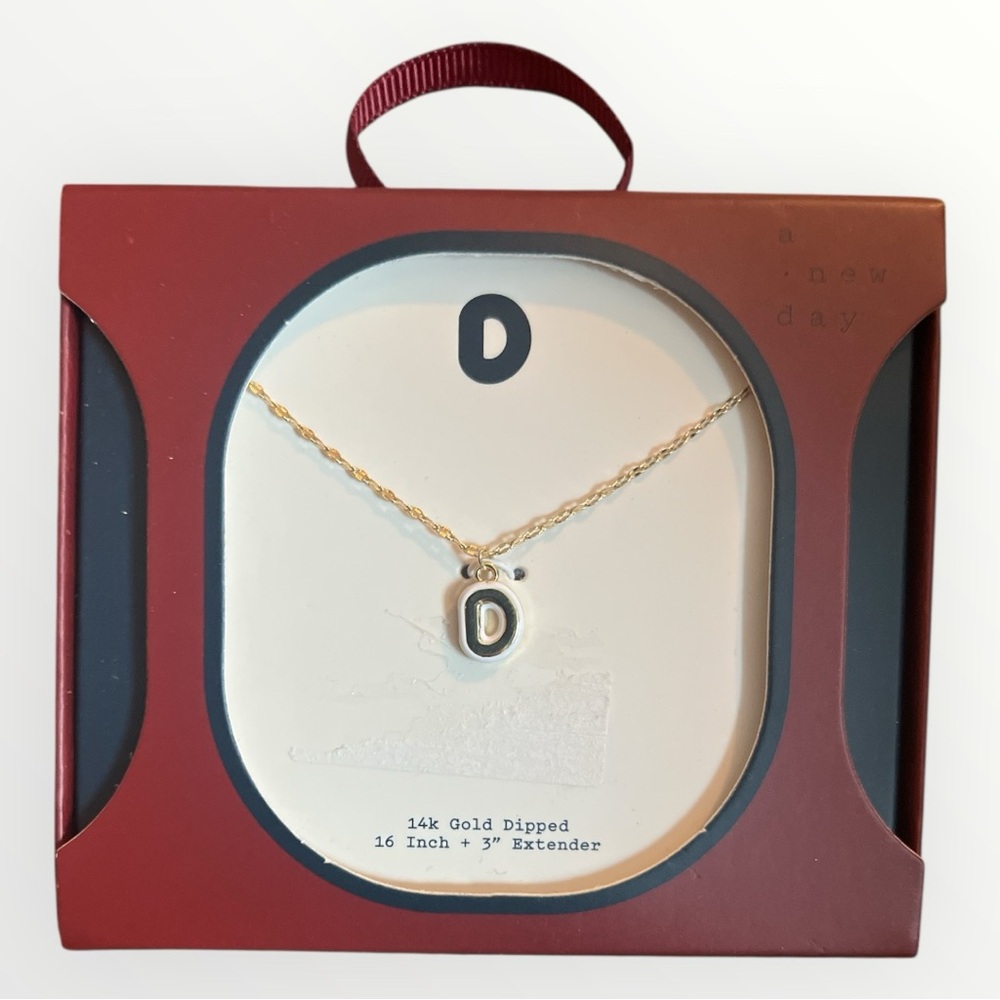Gold D Initial Necklace